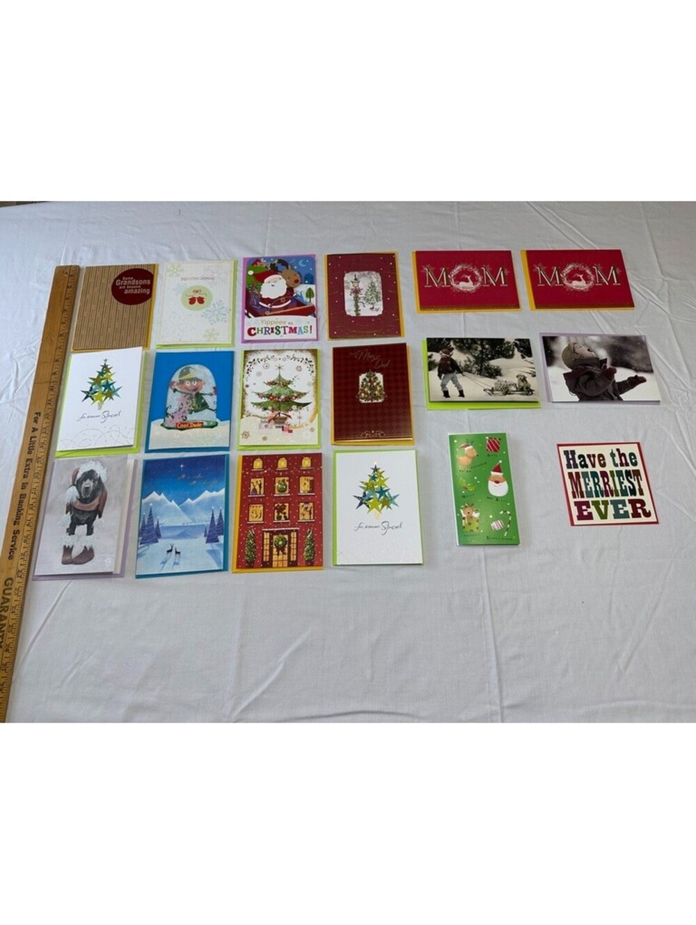 Lot 18 Marian Heath Christmas Cards Variety Santa Mom Elf Cat Dog Money Card